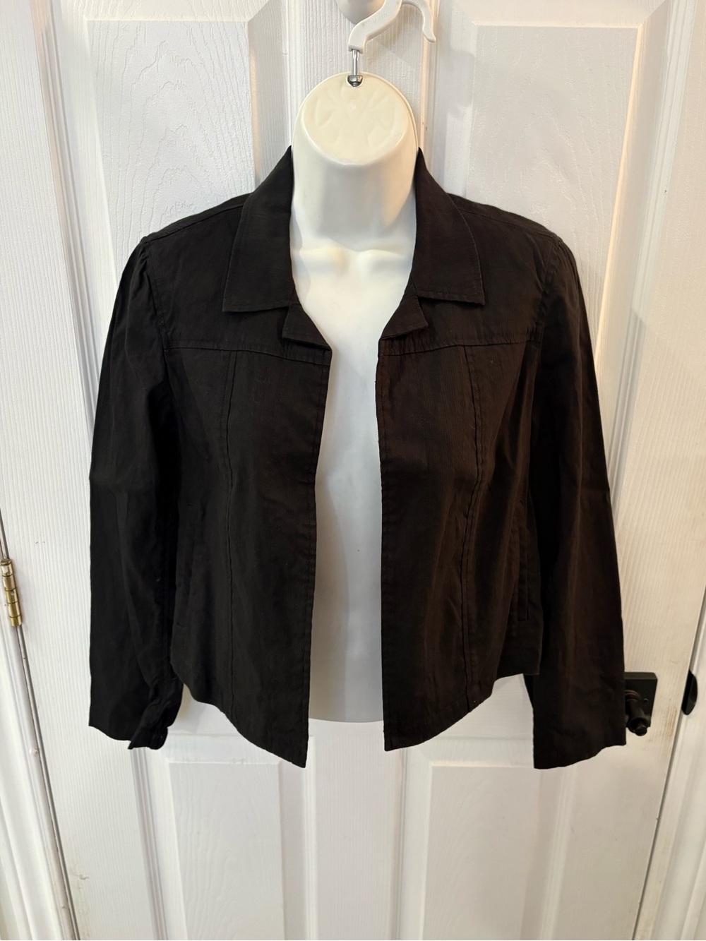 Theory Black Open-Front Women's Blazer Jacket